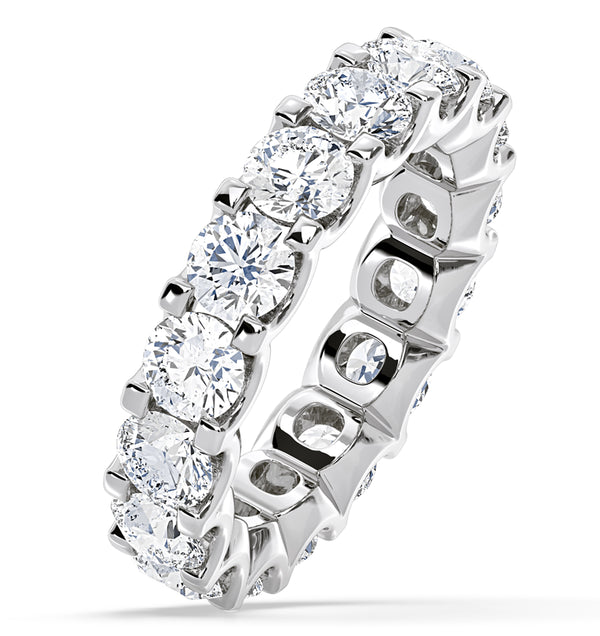 Chloe Lab Diamond Eternity Ring Platinum Claw Set 5.00ct G/Vs